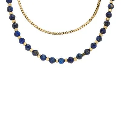 All Stacked Up Blue Lapis Beaded Necklace All Stacked Up Blue Lapis Beaded Necklace
