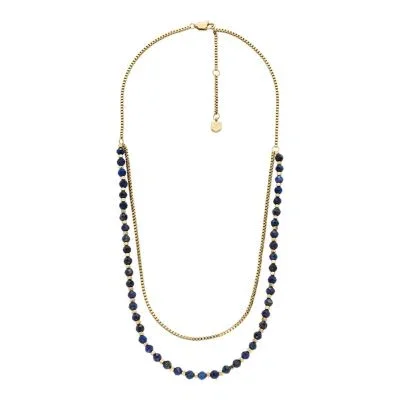 All Stacked Up Blue Lapis Beaded Necklace All Stacked Up Blue Lapis Beaded Necklace