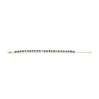 All Stacked Up Reconstituted Blue Lapis Beaded Bracelet All Stacked Up Reconstituted Blue Lapis Beaded Bracelet