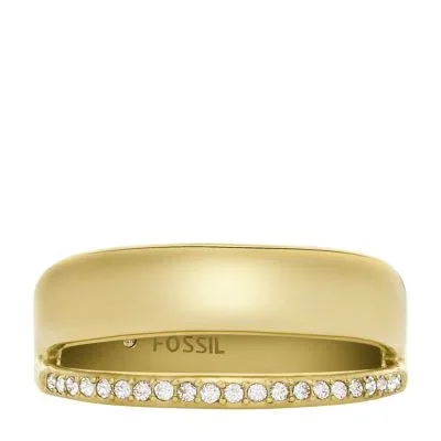 Archival Glitz Gold-Tone Stainless Steel Band Ring Archival Glitz Gold-Tone Stainless Steel Band Ring