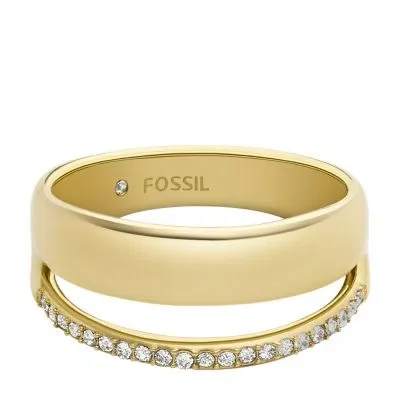 Archival Glitz Gold-Tone Stainless Steel Band Ring Archival Glitz Gold-Tone Stainless Steel Band Ring