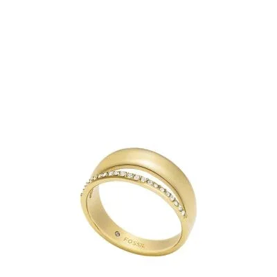Archival Glitz Gold-Tone Stainless Steel Band Ring Archival Glitz Gold-Tone Stainless Steel Band Ring