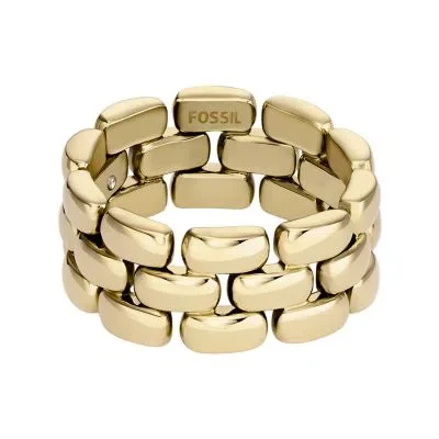 Arden Watch Links Gold-Tone Stainless Steel Band Ring Arden Watch Links Gold-Tone Stainless Steel Band Ring