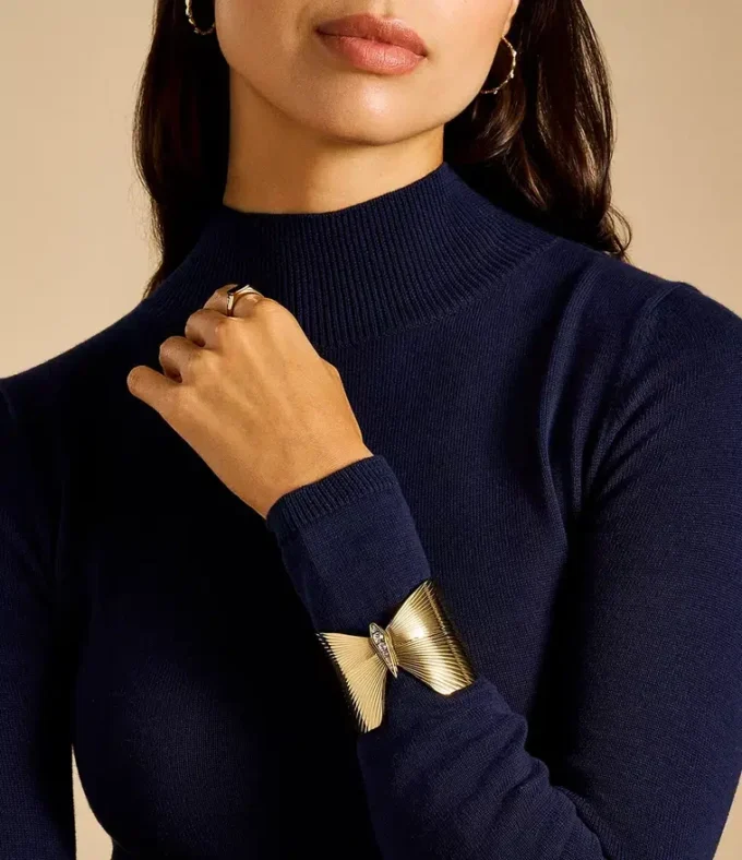 Butterfly Collection Gold-Tone Stainless Steel Cuff Bracelet Butterfly Collection Gold-Tone Stainless Steel Cuff Bracelet