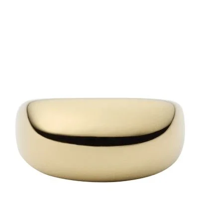 Ellis Domed Collection Gold-Tone Stainless Steel Band Ring Ellis Domed Collection Gold-Tone Stainless Steel Band Ring