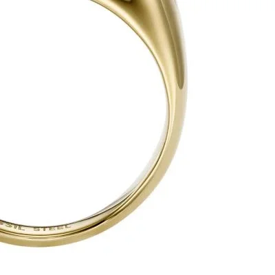 Ellis Domed Collection Gold-Tone Stainless Steel Band Ring Ellis Domed Collection Gold-Tone Stainless Steel Band Ring