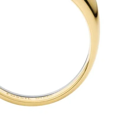Ellis Domed Collection Two-Tone Stainless Steel Stack Ring Ellis Domed Collection Two-Tone Stainless Steel Stack Ring