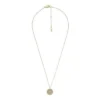 Ellis Glitz Disc Gold-Tone Stainless Steel Chain Necklace