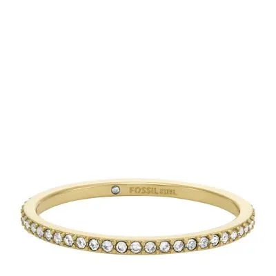 Ellis Pavé Glitz Gold-Tone Stainless Steel Band Ring Ellis Pavé Glitz Gold-Tone Stainless Steel Band Ring