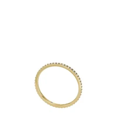 Ellis Pavé Glitz Gold-Tone Stainless Steel Band Ring Ellis Pavé Glitz Gold-Tone Stainless Steel Band Ring