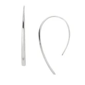 Ellis Stainless Steel Bevel Hoop Earrings Ellis Stainless Steel Bevel Hoop Earrings