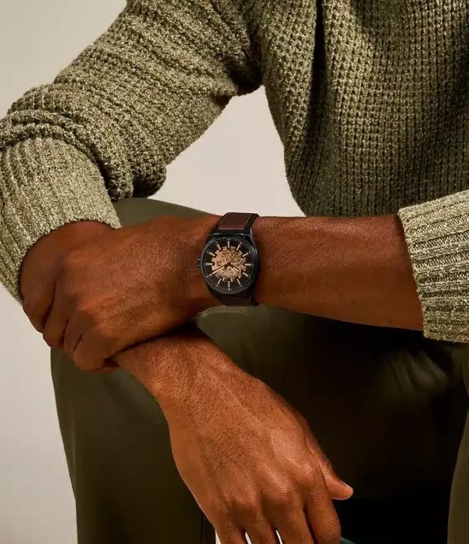 Everett Automatic Dark Brown LiteHide™ Leather Watch Everett Automatic Dark Brown LiteHide™ Leather Watch