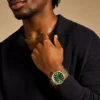 Everett Three-Hand Date Gold-Tone Stainless Steel Watch