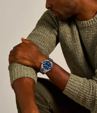 Everett Three-Hand Date Stainless Steel Watch