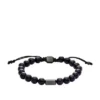 Galaxy Beads Navy Reconstructed Sandstone Beaded Bracelet
