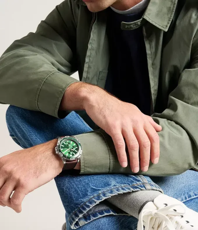 Garrett Multifunction Brown Leather Watch Garrett Multifunction Brown Leather Watch