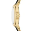 Gilmore Three-Hand Date Gold-Tone and Black Ceramic Watch