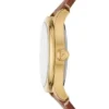 Gilmore Three-Hand Date Medium Brown Leather Watch
