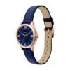 Gilmore Three-Hand Navy Leather Watch