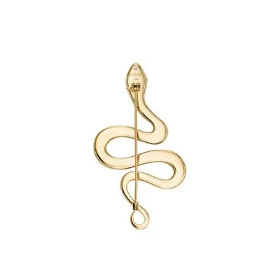 Gold-Tone Stainless Steel Snake Pin Brooch Gold-Tone Stainless Steel Snake Pin Brooch