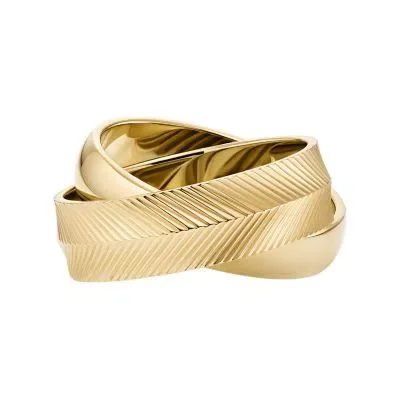 Harlow Interlocking Links Gold-Tone Stainless Steel Band Ring Harlow Interlocking Links Gold-Tone Stainless Steel Band Ring