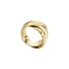 Harlow Interlocking Links Gold-Tone Stainless Steel Band Ring Harlow Interlocking Links Gold-Tone Stainless Steel Band Ring