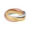 Harlow Interlocking Links Tri-Tone Stainless Steel Band Ring Harlow Interlocking Links Tri-Tone Stainless Steel Band Ring