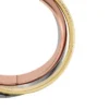 Harlow Interlocking Links Tri-Tone Stainless Steel Band Ring Harlow Interlocking Links Tri-Tone Stainless Steel Band Ring