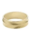 Harlow Linear Texture Gold-Tone Stainless Steel Band Ring Harlow Linear Texture Gold-Tone Stainless Steel Band Ring