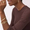 Harlow Linear Texture Gold-Tone Stainless Steel Bangle Bracelet