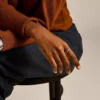 Harlow Linear Texture Stainless Steel Band Ring