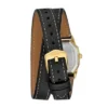 Harlow Three-Hand Black Leather Watch