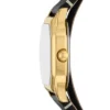Harlow Three-Hand Black Leather Watch
