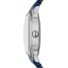 Harlow Three-Hand Navy Croco Leather Watch