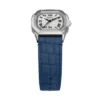 Harlow Three-Hand Navy Croco Leather Watch