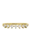 Hazel Classic Glitz Gold-Tone Brass Band Ring