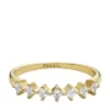 Hazel Classic Glitz Gold-Tone Brass Band Ring