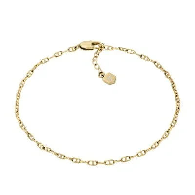 Heritage D-Link Gold-Tone Brass Chain Anklet Heritage D-Link Gold-Tone Brass Chain Anklet