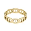 Heritage D-Link Gold-Tone Stainless Steel Band Ring