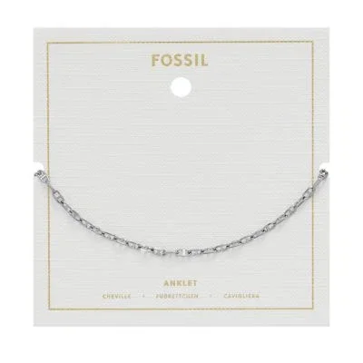 Heritage D-Link Silver-Tone Brass Chain Anklet Heritage D-Link Silver-Tone Brass Chain Anklet
