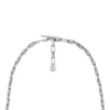 Heritage D-Link Silver-Tone Brass Chain Necklace