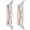 His and Hers Multifunction Two-Tone Stainless Steel Watch Set