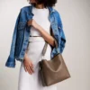 Jessie Leather Bucket Shoulder Bag