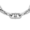 Machine Knurled Texture Stainless Steel Chain Bracelet
