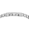 Machine Knurled Texture Stainless Steel Chain Bracelet