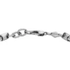 Machine Knurled Texture Two-Tone Stainless Steel Chain Bracelet