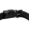Machine Rugged Stainless Steel and Black Leather Strap Bracelet