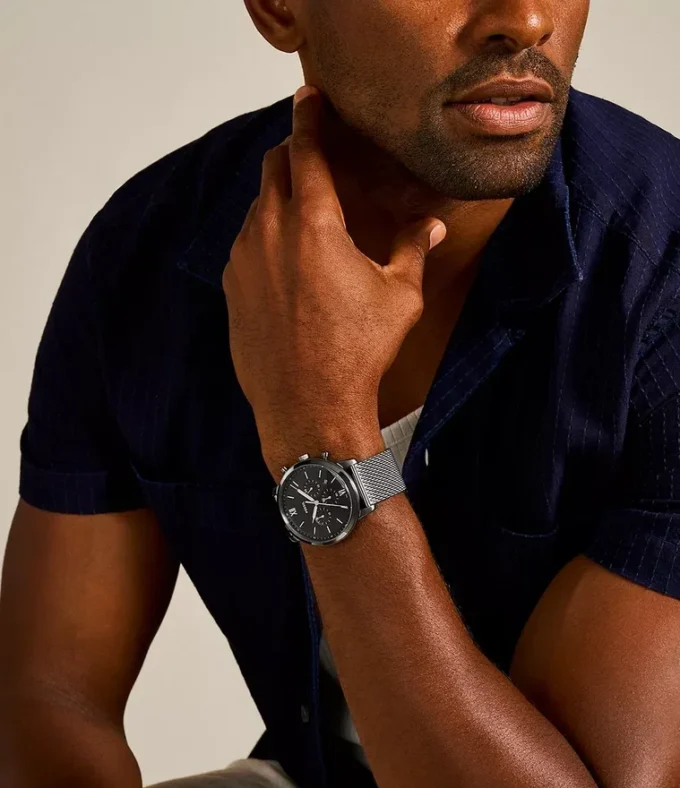Neutra Chronograph Smoke Stainless Steel Mesh Watch Neutra Chronograph Smoke Stainless Steel Mesh Watch