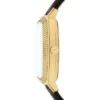 Nick Jonas x Fossil Machine Luxe Blue Vignette Three-Hand Brown Croco Leather Watch