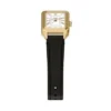 Raquel Mini Three-Hand Black Leather Watch